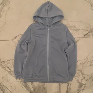 Men’s Basic Light Blue Zip-Up